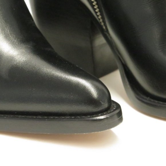 Chloe Rylee Booties Black Leather Size 36.5 - Picture 3 of 8